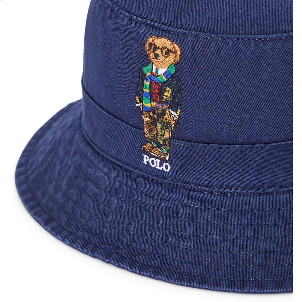 Mens POLO Bear RL Bucket Hat - Picture 2 of 4